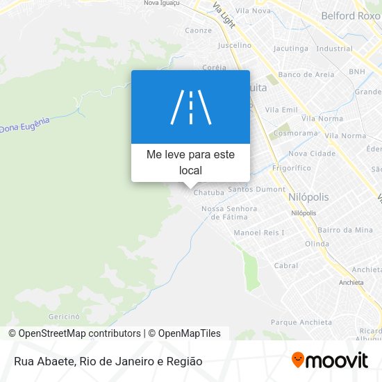 Rua Abaete mapa