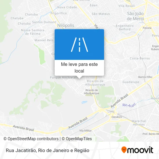 Rua Jacatirão mapa