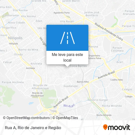 Rua A mapa