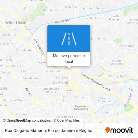 Rua Olegário Mariano mapa