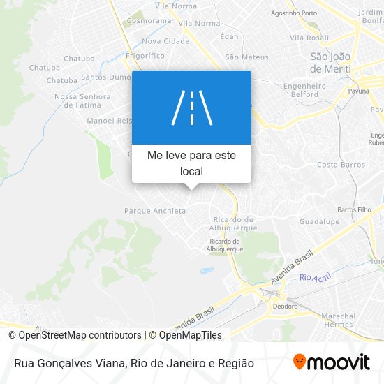 Rua Gonçalves Viana mapa