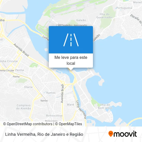 Linha Vermelha mapa