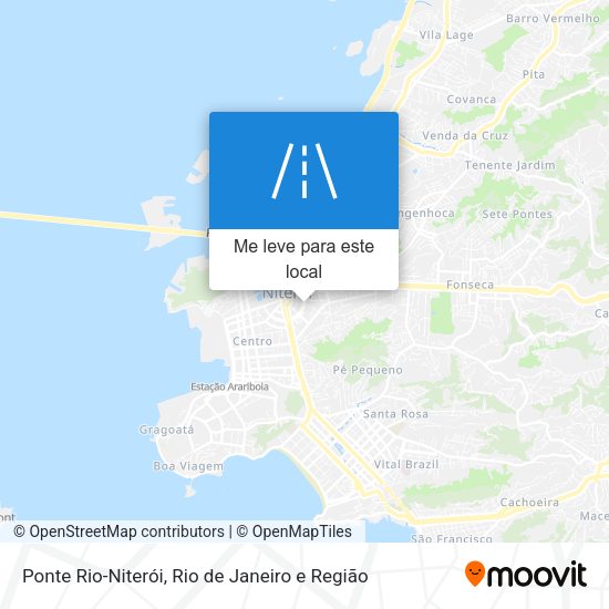 Ponte Rio-Niterói mapa