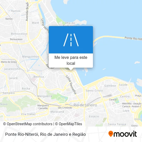Ponte Rio-Niterói mapa
