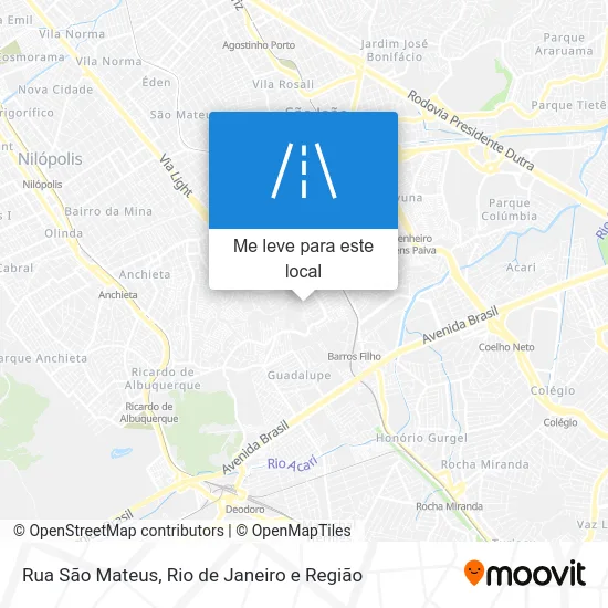 Rua São Mateus mapa