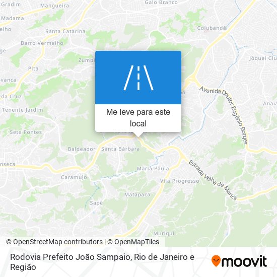 Rodovia Prefeito João Sampaio mapa