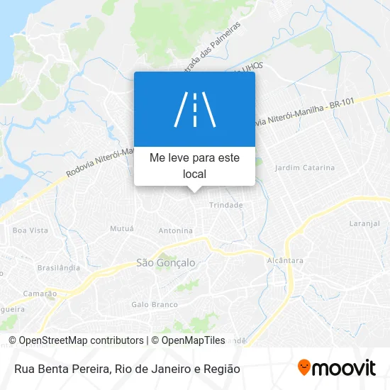 Rua Benta Pereira mapa