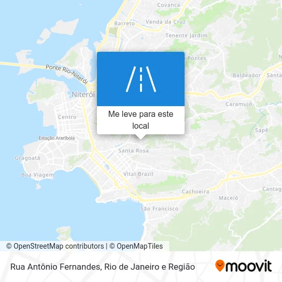 Rua Antônio Fernandes mapa