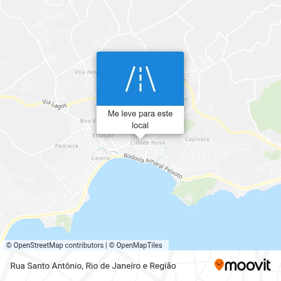 Rua Santo Antônio mapa