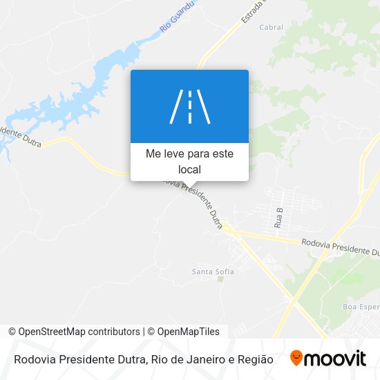 Rodovia Presidente Dutra mapa