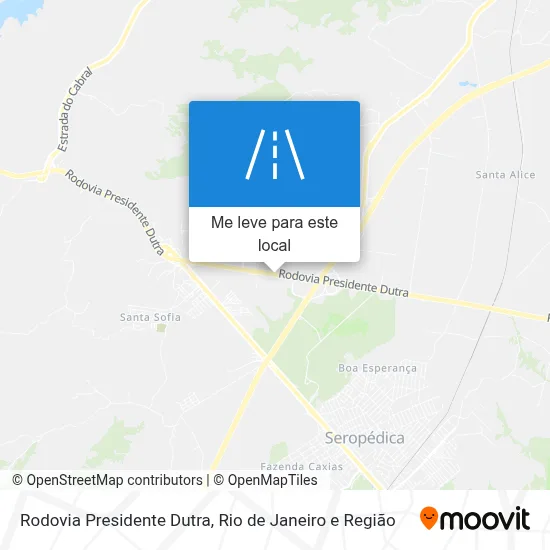 Rodovia Presidente Dutra mapa
