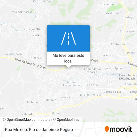 Rua Mexico mapa
