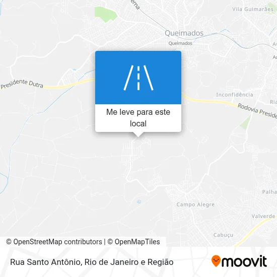 Rua Santo Antônio mapa