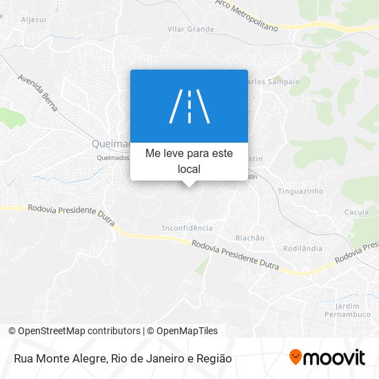 Rua Monte Alegre mapa