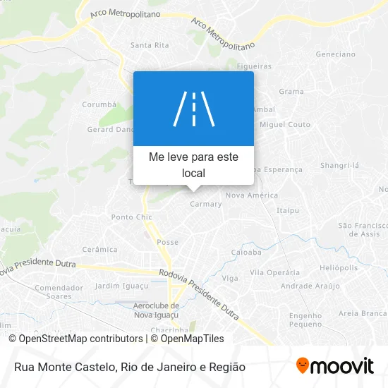 Rua Monte Castelo mapa