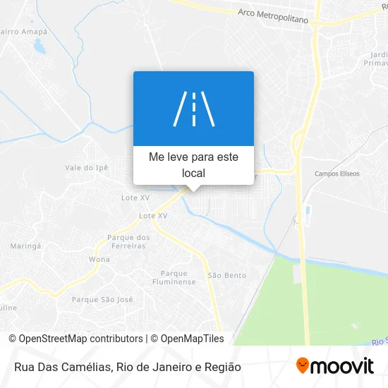 Rua Das Camélias mapa