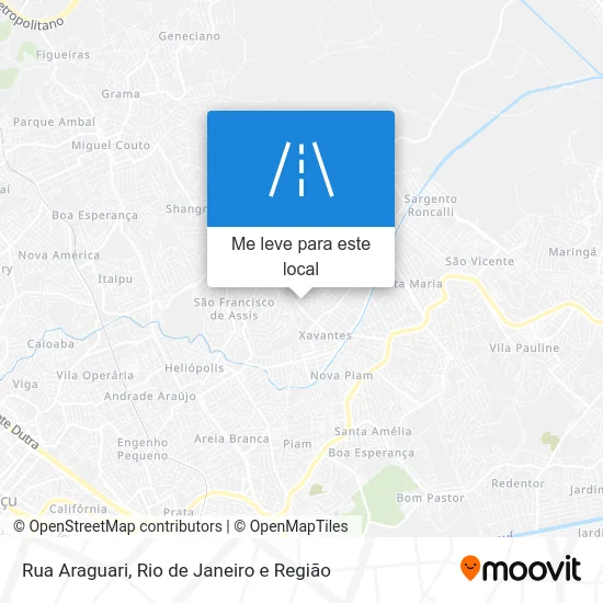 Rua Araguari mapa