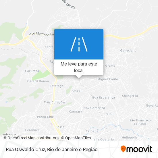 Rua Oswaldo Cruz mapa