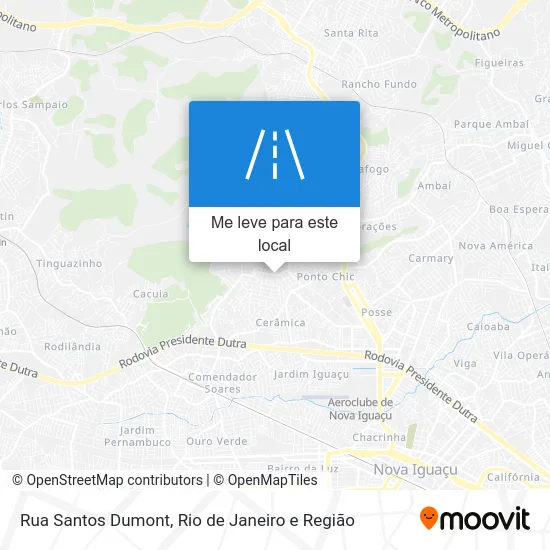 Rua Santos Dumont mapa