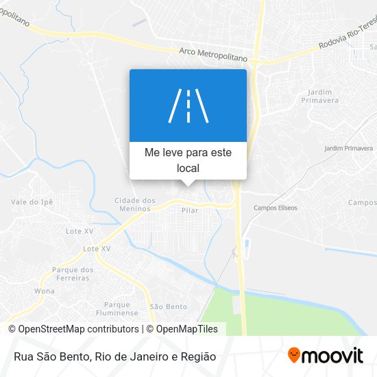 Rua São Bento mapa