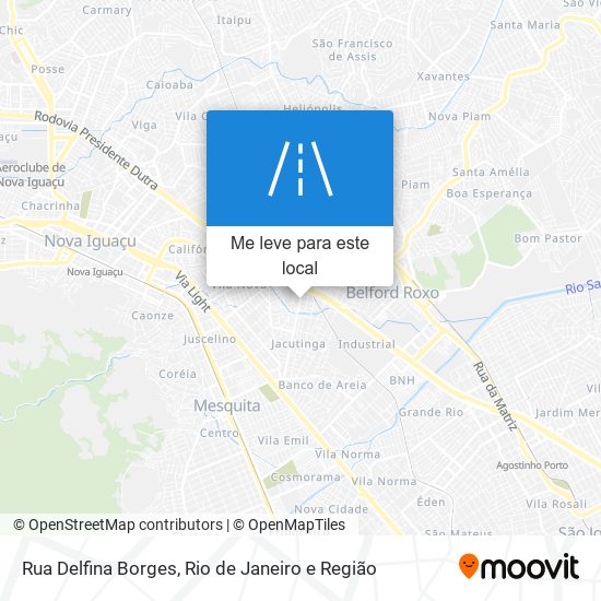 Rua Delfina Borges mapa