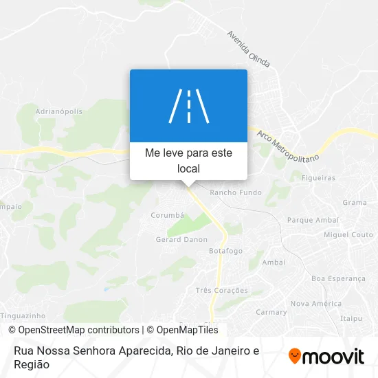 Rua Nossa Senhora Aparecida mapa