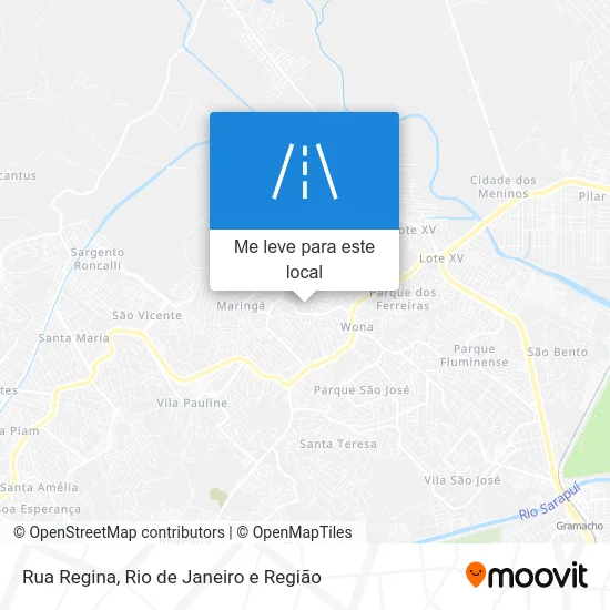 Rua Regina mapa