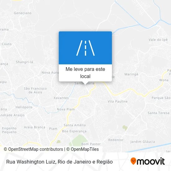 Rua Washington Luiz mapa