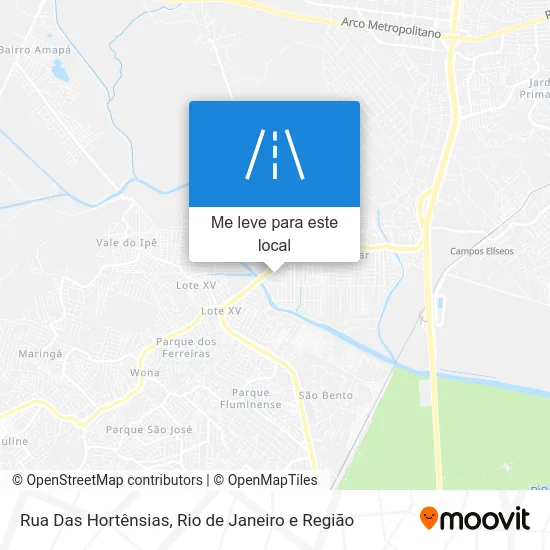 Rua Das Hortênsias mapa