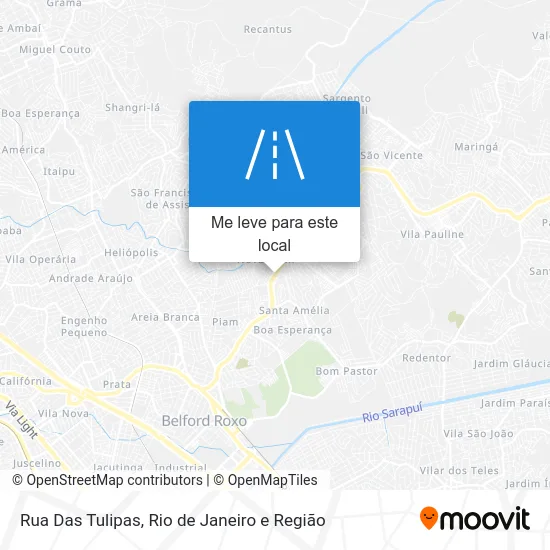 Rua Das Tulipas mapa