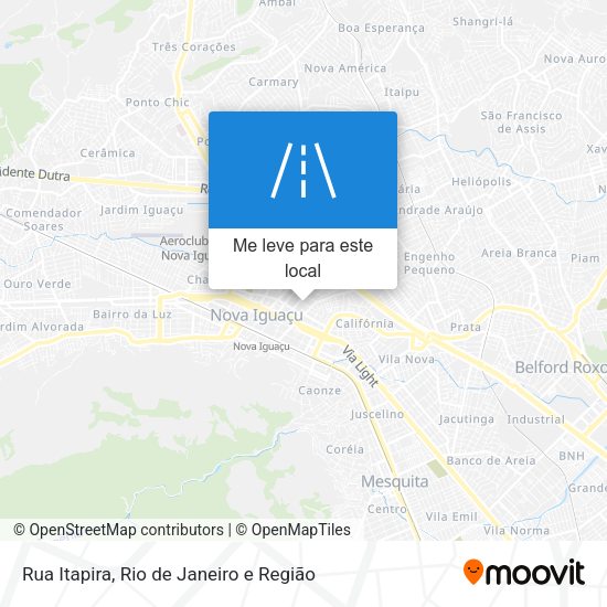 Rua Itapira mapa