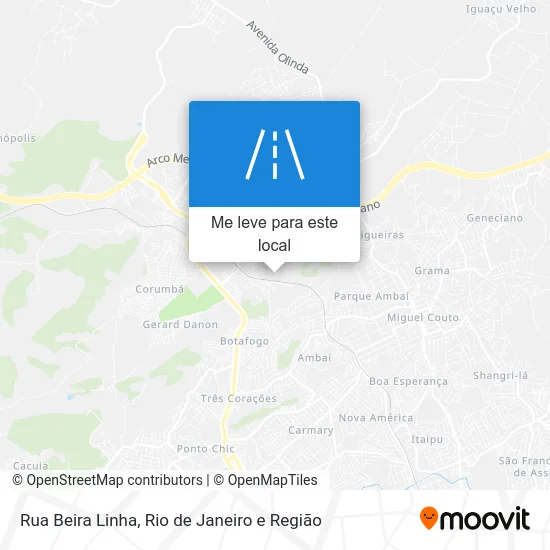 Rua Beira Linha mapa