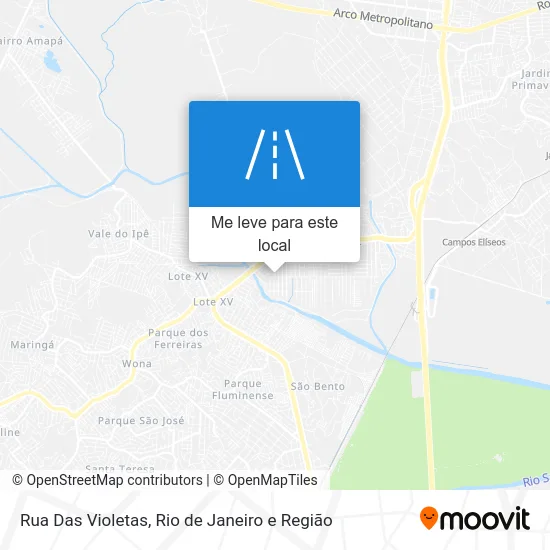 Rua Das Violetas mapa