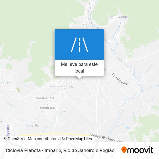 Ciclovia Piabetá - Imbariê mapa