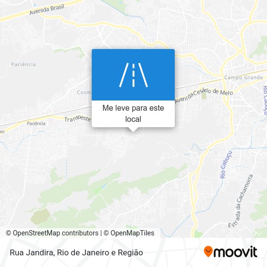 Rua Jandira mapa