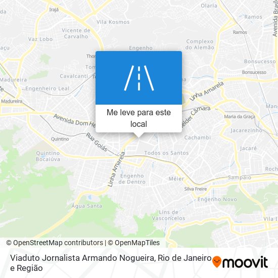 Viaduto Jornalista Armando Nogueira mapa