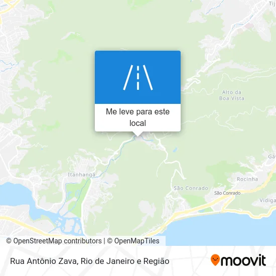 Rua Antônio Zava mapa