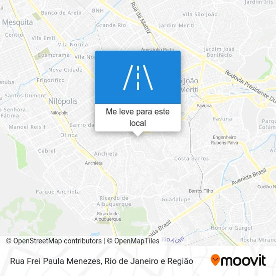 Rua Frei Paula Menezes mapa