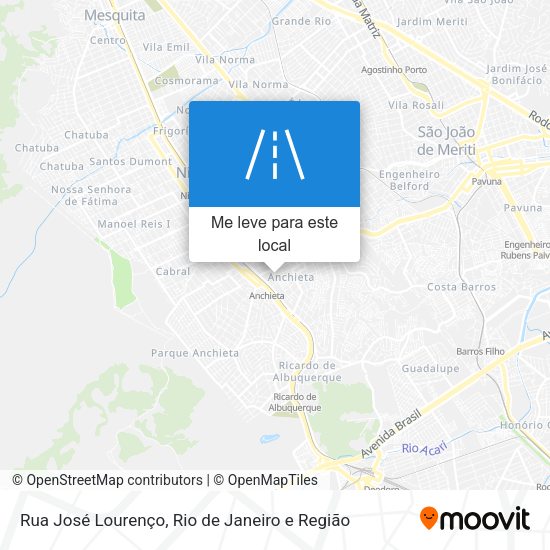 Rua José Lourenço mapa