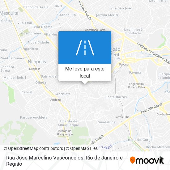 Rua José Marcelino Vasconcelos mapa
