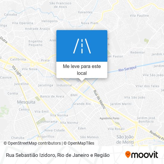 Rua Sebastião Izidoro mapa