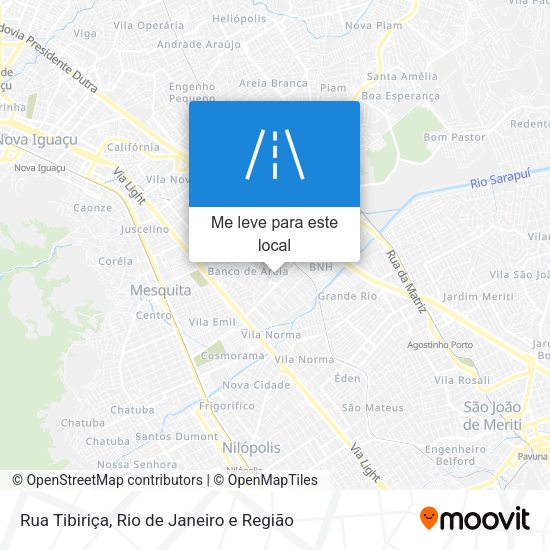 Rua Tibiriça mapa