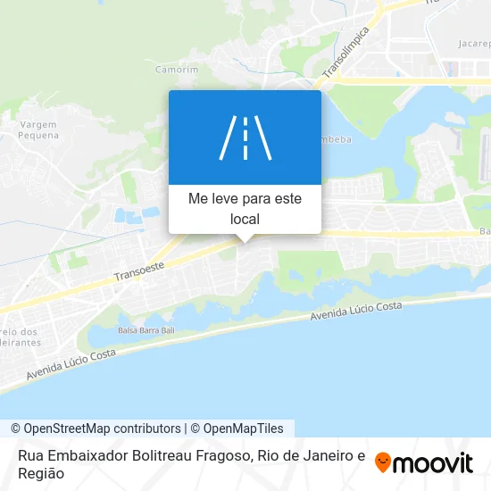 Rua Embaixador Bolitreau Fragoso mapa