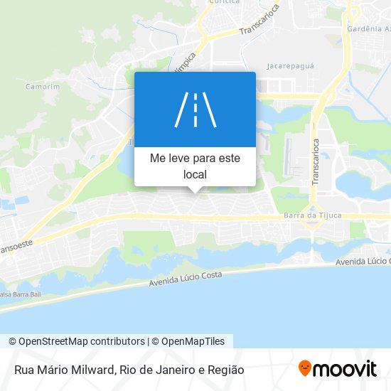 Rua Mário Milward mapa