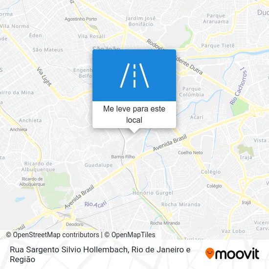 Rua Sargento Silvio Hollembach mapa