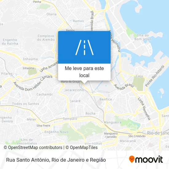 Rua Santo Antônio mapa