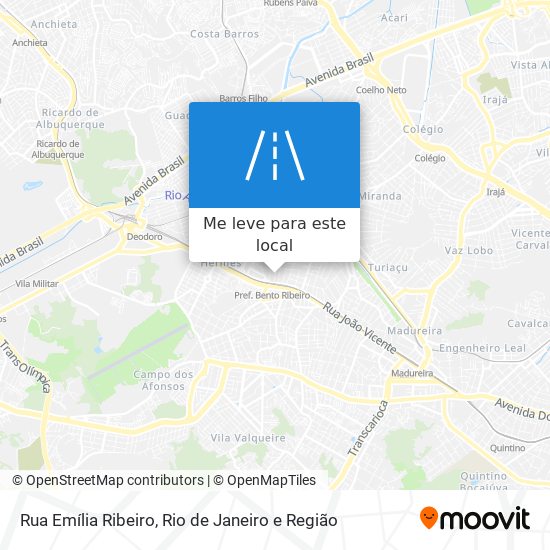 Rua Emília Ribeiro mapa