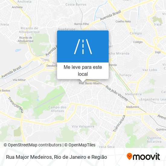 Rua Major Medeiros mapa