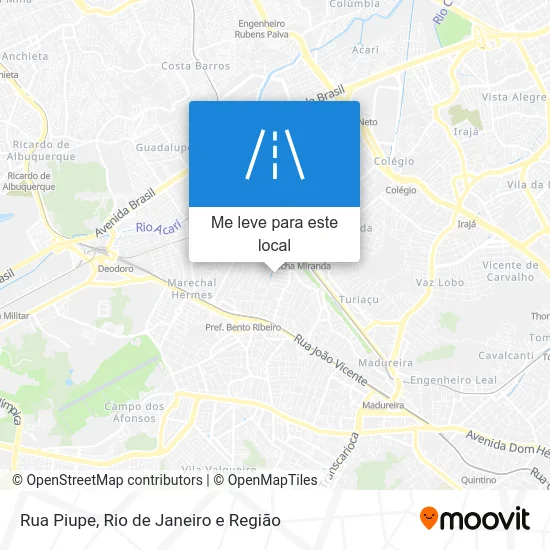 Rua Piupe mapa