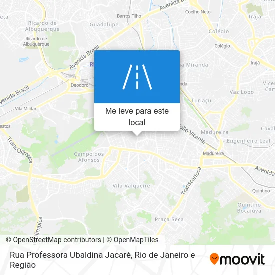 Rua Professora Ubaldina Jacaré mapa